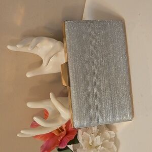Shimmering Silver and Gold Evening Clutch Purse Bag NWOT